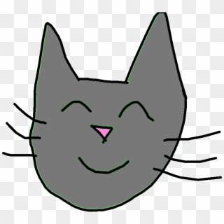 Drawing - Happy - Cat Yawns Clipart