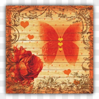 #colorchallenge Mon Red / Exotic Red Butterfly Art - Motif Clipart