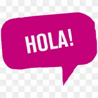 #hola #hi #speech #bubble #speerachi #pink #freetoedit - Hola Speech Bubble Png Clipart