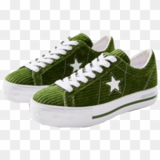 #moodboard #shoes #green #freetoedit - Converse One Star Corduroy Platform Clipart