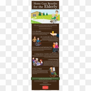 Home Care Benefits For The Elderly - Flyer Clipart