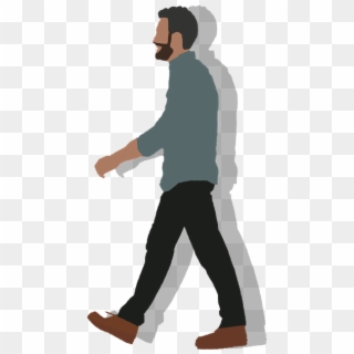 Walking Man Cartoon - Cartoon Person Walking Png Clipart
