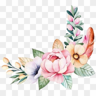#pngstickers #png #watercolor #illustration #flowers - Flores Em Aquarela Png Clipart