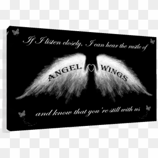 Angel Wings Wall Art Picture 'if I Listen Closely' - Arms Around You Clipart
