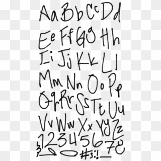 Alphabet Sticker - Handwriting Clipart