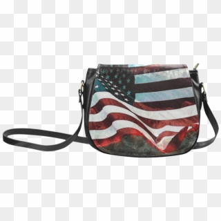 A Abstract Waving Usa Flag Classic Saddle Bag/large - Trick R Treat Sam Purse Clipart