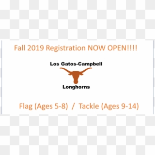 Fall Registration Now Open - Texas Longhorns Clipart