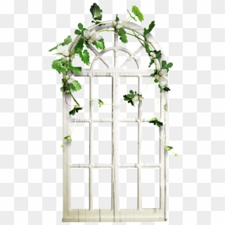 This Graphics Is White Door Frame Transparent About - Flower Half Circle Png Clipart