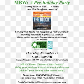 Block Biltmore Pre Holiday Party - Poster Clipart