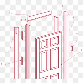 Door And Frame Diagram - Door Clipart
