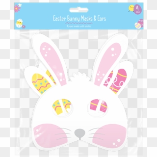 Easter Bunny Paper Mask & Ears - Cartoon Clipart