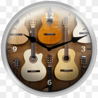 Various Guitars Hanging From Wall - Acoustic Guitar Clipart