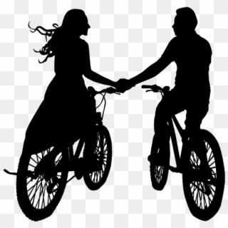 Couple Silhouette Bicycle Love Romance Romantic - Amazing Urdu Quotes Clipart