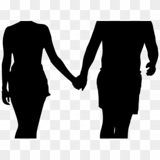 People Silhouette Clipart Couple - Couple - Png Download
