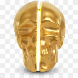 Yorick Skull Lamp, 24kt Gold Hand Painted-0 Clipart