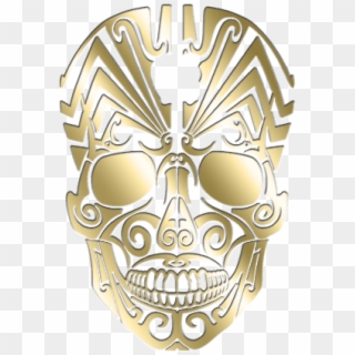 Gold Skull Engraving - Skull Clipart