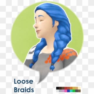 Some Loose Braids For Adult Sims - Illustration Clipart