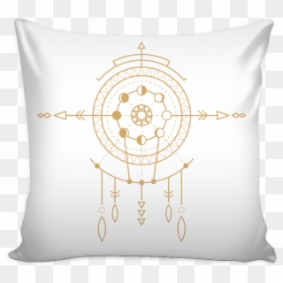 Official Moon Phase Tribal Pillow Cover - Shaman Arrow Tattoo Clipart