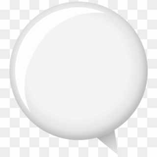 Glossy White Word Bubbles - Circle Clipart