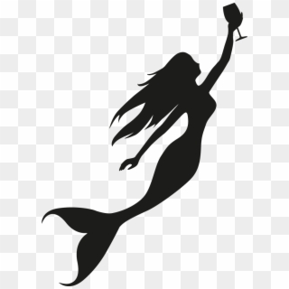 Mermaid Silhouette Png Transparent Background - Mermaid Silhouette Reaching Clipart