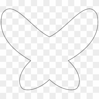 Outline, Cross, Empty, Butterfly, Draw, Trace, Drawing - Butterfly Wings To Color Clipart