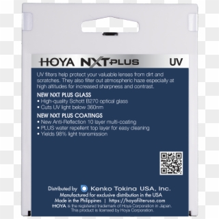 Hoya Nxt Plus Uv Filter - Optotal Hoya Clipart