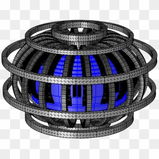 An Image Of The Plasma As Well As The Meshed Coils - Circle Clipart