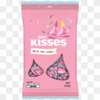 Hersheys Milk Chocolate Birthday Kisses Pink 7oz 198g - Hershey Birthday Candy Peg Bag Clipart