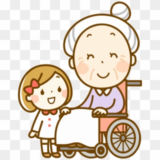Granny In A Wheelchair - 車椅子 高齢 者 イラスト Clipart