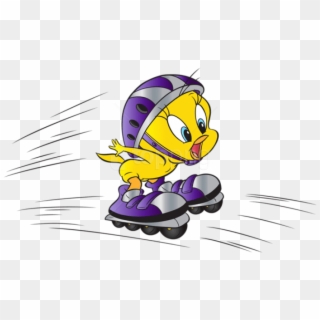 Download Tweety With Roller Skates Clipart Png Photo - Transparent Roller Skating Png