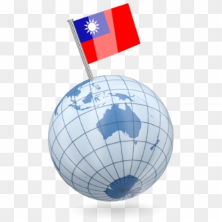 Earth With Flag Pin - Pin Taiwan Icon Png Clipart