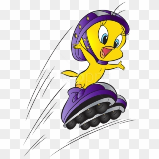 Download Tweety With Roller Skates Clipart Png Photo - Cartoon Animals Roller Skating Transparent Png