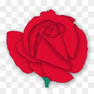 Single Red Rose Clip Art This Large Red Rose Clip Art - Floribunda - Png Download