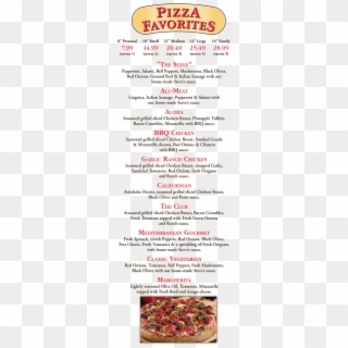 Pizza - Mr Steve's Pizza Menu Clipart