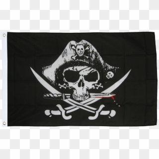 Buy Pirate With Bloody Sabre Flags At A Fantastic Price - Dead Man's Chest Pirate Flag Clipart