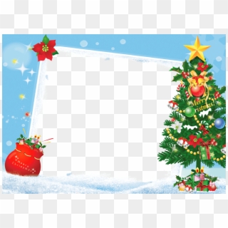 Merry Christmas Png Download With Frame Tree Gifts - Merry Christmas Border Png Clipart