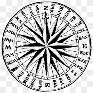 Compass Star - Complicated Compass Rose Clipart