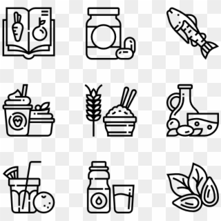 Healthy Food - Telecommunication Icons Clipart