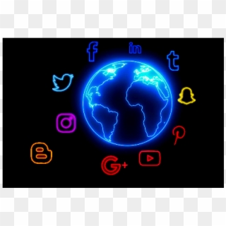 Social World Png➤ Download - Neon Social World Png Clipart