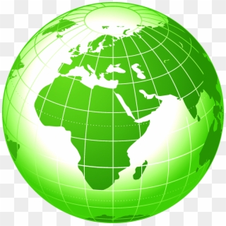 Earth Globe World Map - Green World Globe Png Clipart