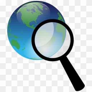 This Free Icons Png Design Of Earth And Magnify Glass Clipart