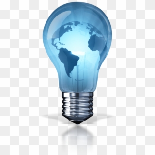 Innovation Light Bulb Png - Lightbulb With World Png Clipart