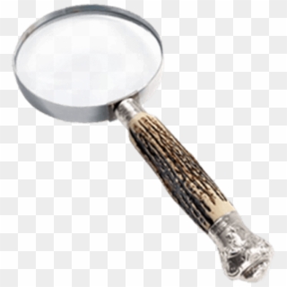 Silver Horn Magnifying Glass - Medieval Magnifying Glass Clipart
