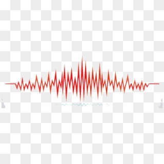 Sound Wave Clipart Transparent - Red Audio Wave Png