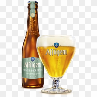 Bottle & Glass Cuve╠üe Des Pe╠çres - Affligem Beer Clipart