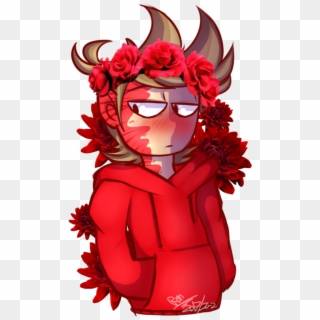 Red Flower Crown Png - Eddsworld Tord Clipart