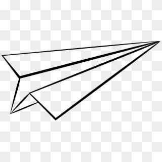 Clipart Info - Paper Plane Clipart Black And White - Png Download