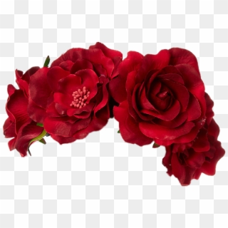 Transparent Flower Crown Red - Couronne De Fleurs Bordeaux Clipart