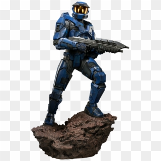 Blue Team Leader Statue By Sideshow Collectibles - Halo Blue Team Png Clipart