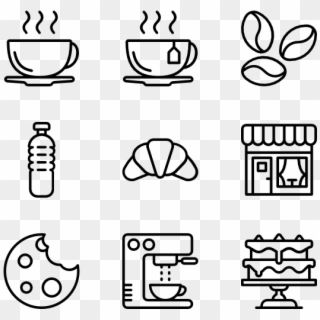 Coffee Shop - White Png Icons Clipart